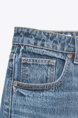 TRF MID-WAIST WIDE-LEG JEANS - Zara фото 9