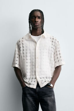 JACQUARD NEEDLE-PUNCH SHIRT - Zara фото 2