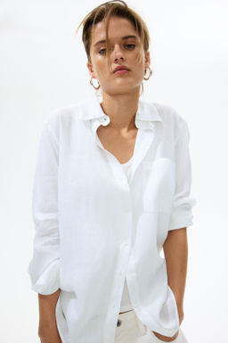 Camisa de lino - H&m фото 7