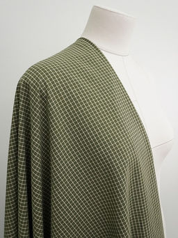 Пестрядь Средняя клетка на темном хаки, ш.1.45м, хлопок-95%, п/э-5%, 140гр/м.кв - Купава фото 6