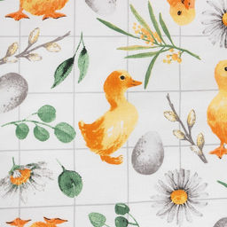Скатерть Доляна Duckling 149х110 см, 100% хл, рогожка 164 г/м2  фото 5