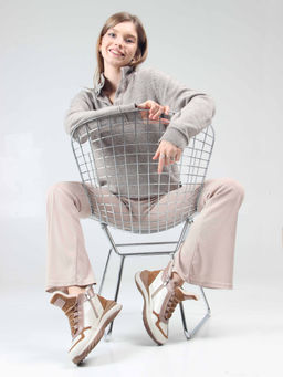 Ботинки 350.uno2br. беж какао/Шерсть