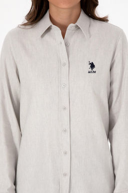 Kad_n Ekru Uzun Kollu Basic G_mlek Sepette S_rpriz _ndirim - U.s. polo assn фото 6