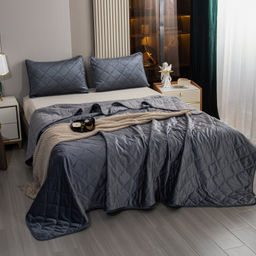 Велюровое покрывало ромб OVF030 240*260