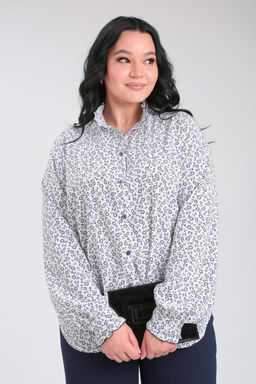 Блуза LADY SECRET 0199 белый +принт