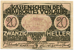 Банкнота 20 геллеров 1920 года Австрия  Фёслау (нотгельд)