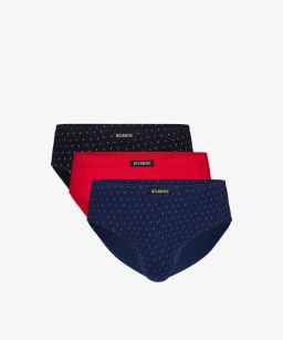 3MP-100 Трусы классика Small moons - набор 3 шт. темно-синий + красный + темно-голубой