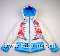 1029 Куртка для девочки на синтепоне - Kiko фото 3