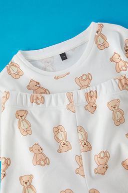 Cok Renkli K?z Cocuk %100 Pamuklu Ay?c?k Bask?l? Alt Ust Pijama Tak?m? TKDSS25PT00012 - Trendyolmilla фото 2