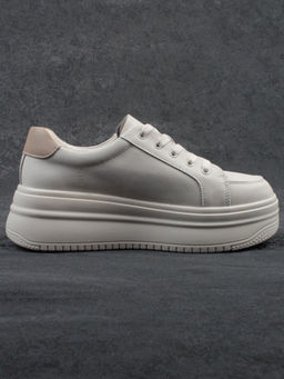 03-YC457-1 BEIGE Кроссовки женские (натуральная кожа)