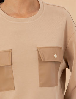 Bej Sweatshirt - Pierre cardin фото 7