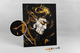 ФРЕЯ PNB/PLZ-133 Набор для раскрашивания по номерам ( с краской-металлик ) 50 х 40 см Воительница тьмы