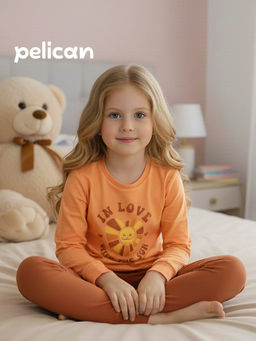 PELICAN, комплект для девочек, Оранжевый PELICAN, комплект для девочек, Оранжевый