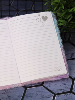 Блокнот плюшевый "Unicorn head", colorful, 21х14,5 см, плотность 80 гр.