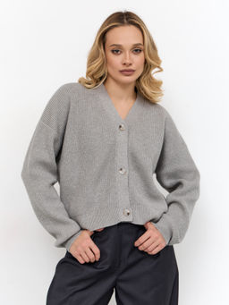 Жакет женский трикотажный KATHARINA KROSS KK-JTR-Y301-Z (серый меланж)