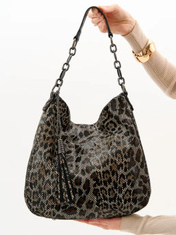 Сумка в лазерной обработке B2410GA натуральная замша