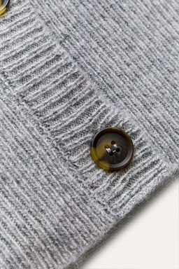 STRIPED KNIT CARDIGAN 100% WOOL - Zara фото 13