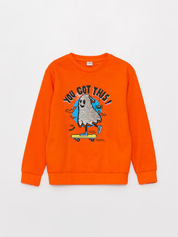 Bisiklet Yaka ?ift Y?nl? Payetli Uzun Kollu Erkek ?ocuk Sweatshirt - Waikiki фото 2