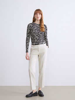 Bisiklet Yaka Desenli Bluz