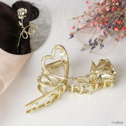 Заколка-краб для волос / XY2415-10 /уп 20/металл/золото