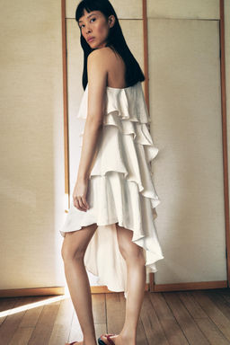 VESTIDO VOLANTES NUDO / Crudo - Zara фото 3