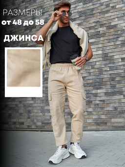 Брюки джоггеры Стоун_М260/бежевый - Ihomelux фото 4