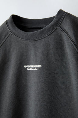 KABARTMALI SLOGANLI T-SHIRT VE BERMUDA SORT TAKIM - Zara фото 6