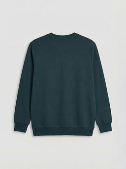 Bisiklet Yaka Erkek Kal?n Sweatshirt