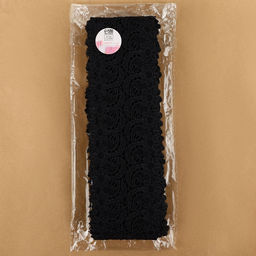 Кружево гипюровое, 65±5 мм, 6.8±0.5 м, чёрное