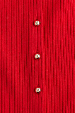 Rib-knit button-front dress - H&m фото 6