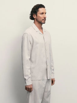 Рубашка relax fit со льном / Zarina  фото 4