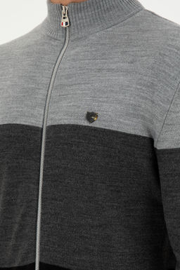 Мужской серый меланжевый трикотажный кардиган Неожиданная скидка в корзине - U.s. polo assn фото 14