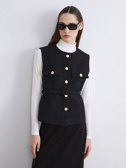 Bisiklet Yaka Kad?n T?vit Yelek