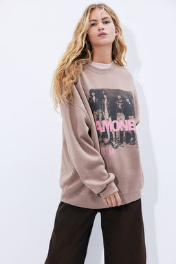 Sudadera oversize con estampado - H&m фото 3