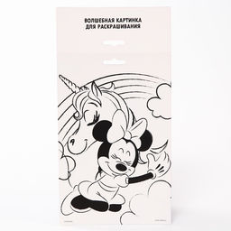 Фреска песком с блёстками «Минни Маус и единорог», 9 цветов