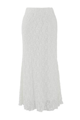 TRENDYOLMILLA Siyah Skater Dantel Midi Esnek Orme Etek TWOSS25ET00149  фото 6