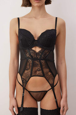 Siyah Dantel Jartiyerli Kapl? Orme Body THMAW26BD00001 - Trendyolmilla фото 6