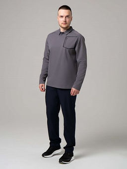 E2539-1 лонгслив мужской