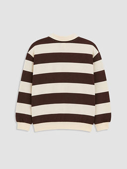Polo Yaka ?izgili Erkek ?ocuk Sweatshirt