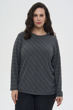Джемпер Диагонали серый