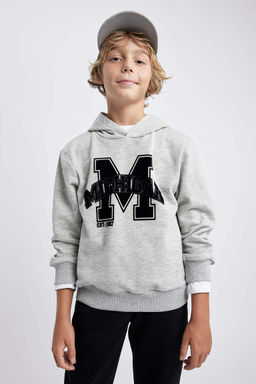 Толстовка обычного кроя с капюшоном для мальчиков