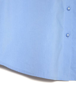 CONTE Однотонная хлопковая рубашка с декоративными пуговицами LBL 1041 light blue - Conte elegant фото 7