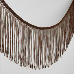 Тесьма декоративная «Бахрома», 15 см, 5±0.5 м, коричневая