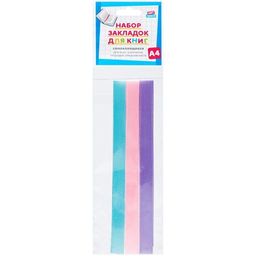 Закладки-ляссе самокл. ArtSpace "Пастель" 3шт. 6*290мм (316213) для формата А4