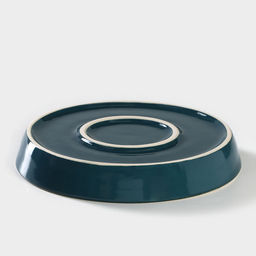 Блюдо с бортиком Хорекс Blu reattivo, d=17.5 см, фарфор, зелёный