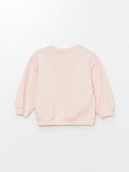 Bisiklet Yaka Uzun Kollu Ariel Bask?l? K?z Bebek Sweatshirt - Waikiki фото 2