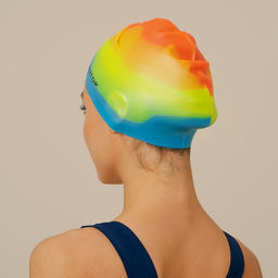 Шапочка для плавания взрослая ONLYTOP Swim, силиконовая, обхват 54-60 см, цвета МИКС