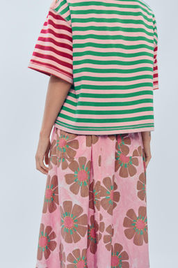 FALDA MIDI FLORES CON LINO LIMITED EDITION / Estampado - Zara фото 5