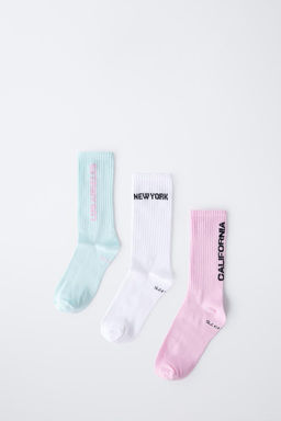 3-PACK OF TEXT KNEE-HIGH SOCKS - Zara фото 2
