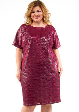 Роскошное женское платье свободного силуэта